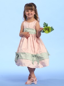 Sleeveless 100% Hand Made Silk Dress with Contrasting Accents