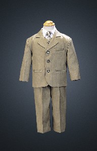 Olive 5 Piece Suit with Vest and Tie