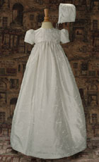 Emroidered & Pearled Silk Gown Size 6 Month