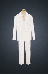 2 Piece White Double Breasted First Communion Suit