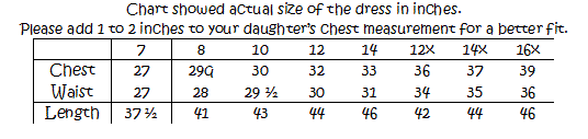  Sizing Chart