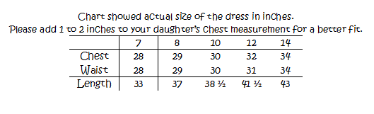  Sizing Chart