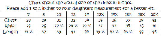  Sizing Chart