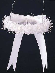 Elegant Crown accented with Flowers, Pearls and Bows