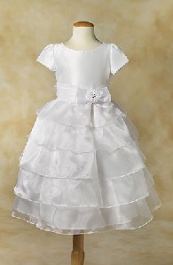 Ruffles and Layers White Christening Baptism Gown
