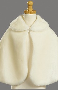 Ivory Faux Fur Cape