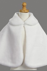 White Faux Fur Cape